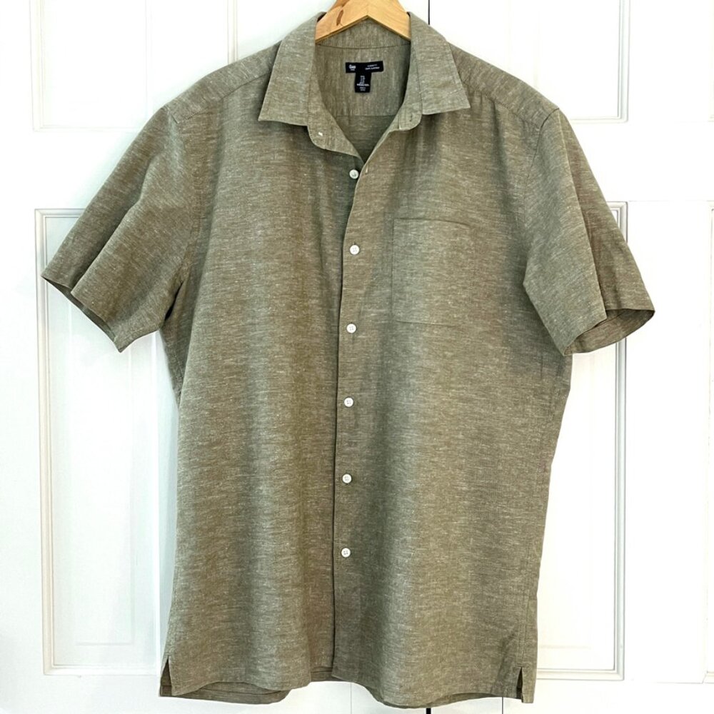 GAP Linen blend camp shirt